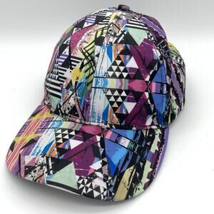 VTG Geometric Aztec AOP Colorblock Maximalist Skater Streetwear Strapback Hat